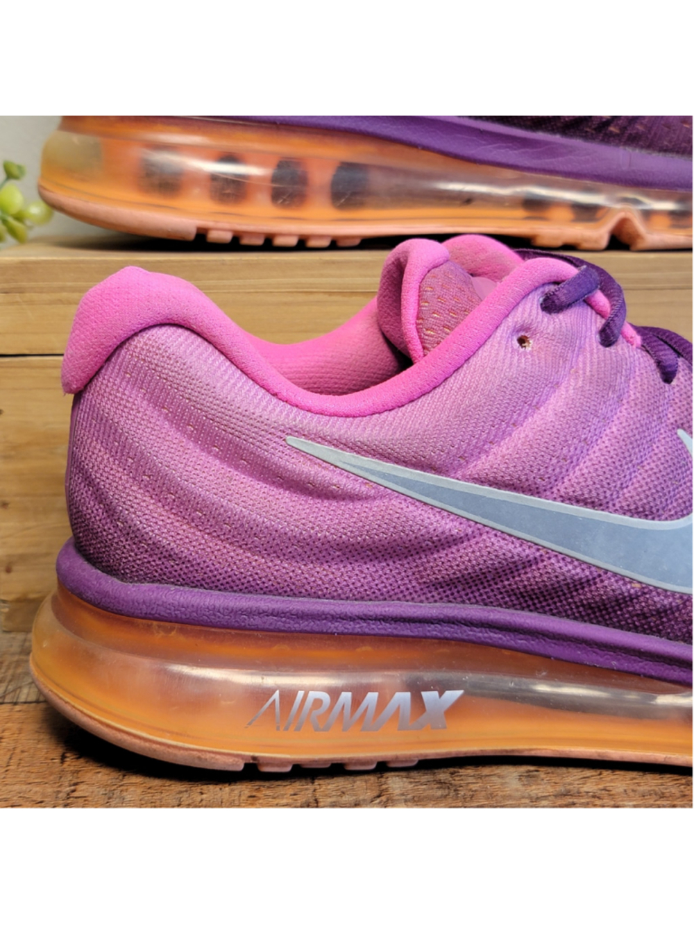Nike Air Max 2017 Running Athletic Shoes Sneakers Pink Bright Purple Mesh 9.5 - Picture 4 of 15